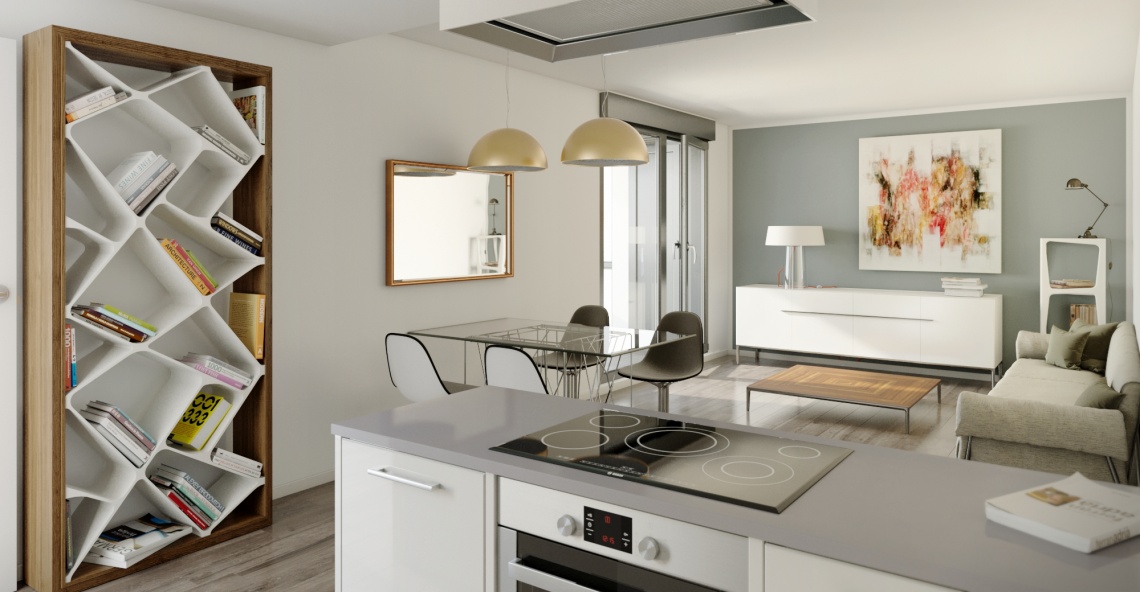Venta de pisos en Pamplona Cocina comedor 2